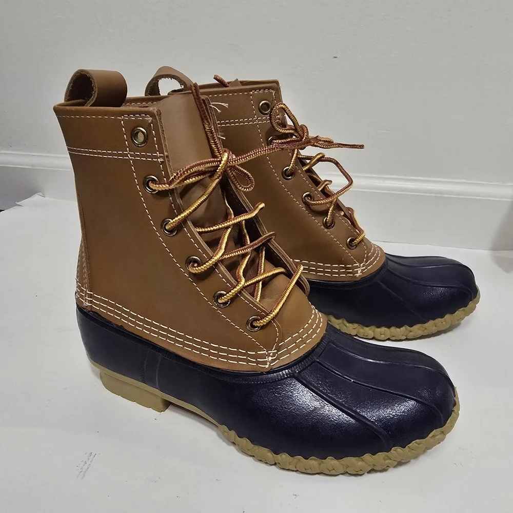 Bean boots by L.L.Bean made in Maine blue and brown